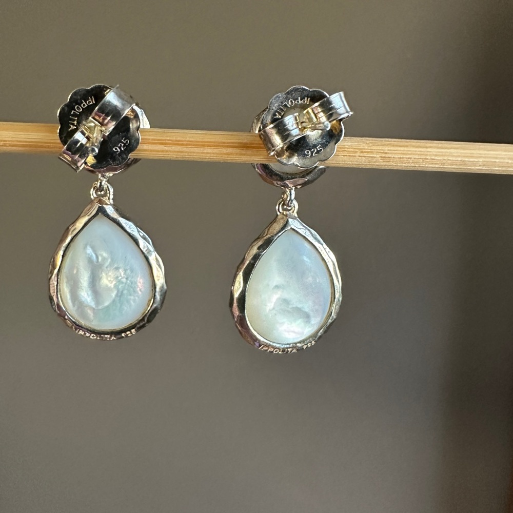NWOT Ippolita Rock Candy Snowman Mother-of-Pearl Earrings - Picture 9 of 14